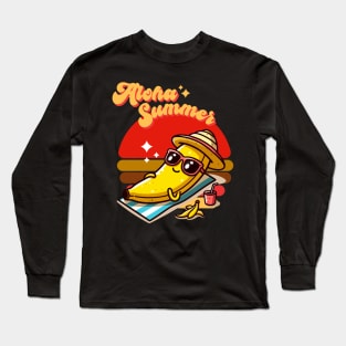 Aloha Summer Banana Tanning Long Sleeve T-Shirt